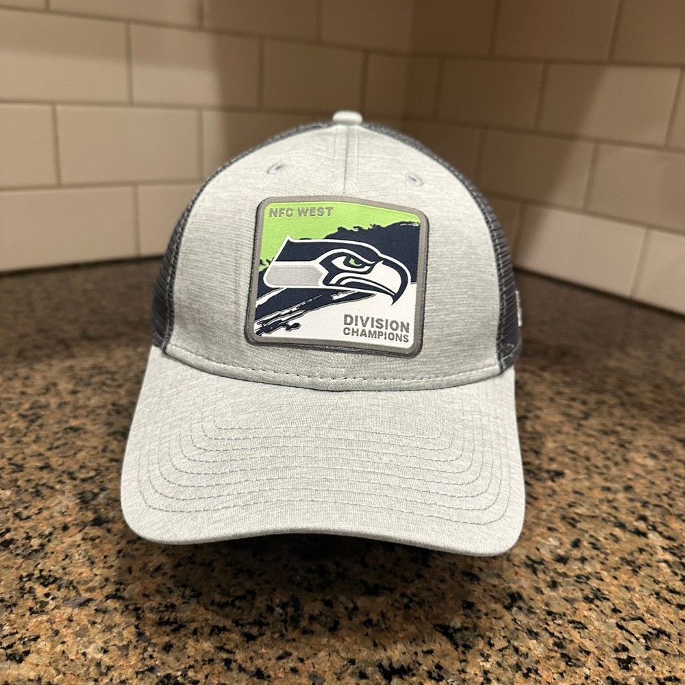 Seattle Seahawks New Era 9FORTY Hat Cap Snapback One Size Adjustable Grey